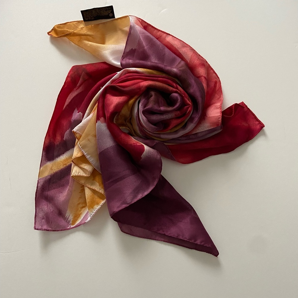 Art of the scarf tie rack warm coloured light scarf